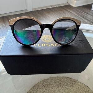 Versace Black and Gold Sunglasses